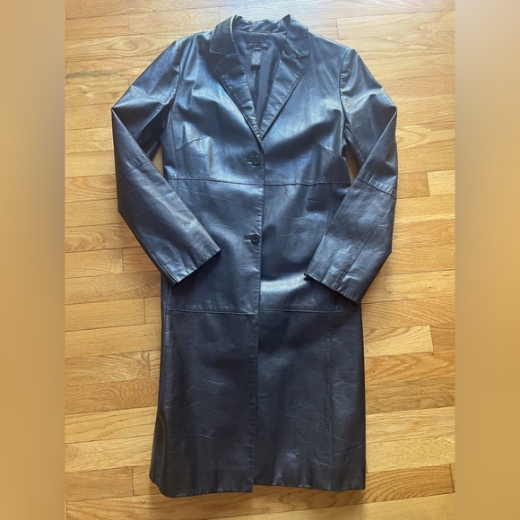 Kenneth Cole Black Leather Jacket -Size Medium GUC - Picture 1 of 11